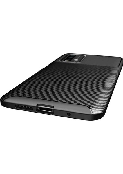 Xiaomi Poco M3 Uyumlu Karbon Görünümlü Premium Dayanıklı ve Ince Kılıf modelleri