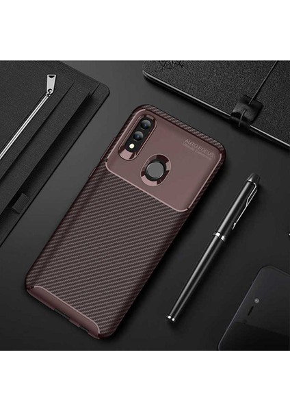 Huawei P Smart 2019 Uyumlu Karbon Görünümlü Premium Dayanıklı ve Ince Kılıf