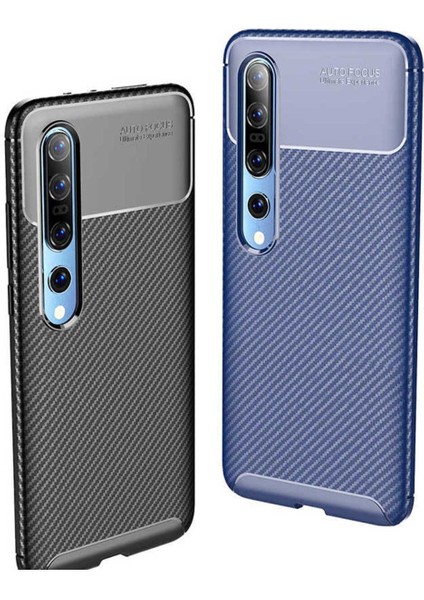 Xiaomi Mi 10 Uyumlu Karbon Görünümlü Premium Dayanıklı ve Ince Kılıf modelleri