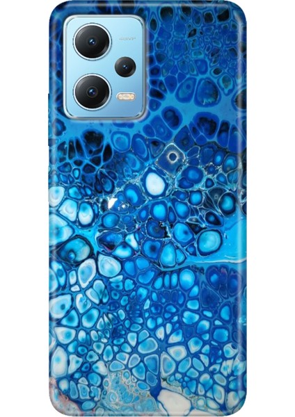 Xiaomi Redmi Note 12 4g Kılıf Desenli Design Silikon Derin Mavi