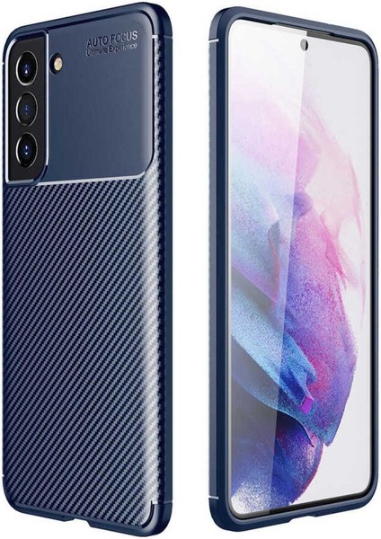 Samsung Galaxy S21 Fe Uyumlu Karbon Görünümlü Premium Dayanıklı ve Ince Kılıf