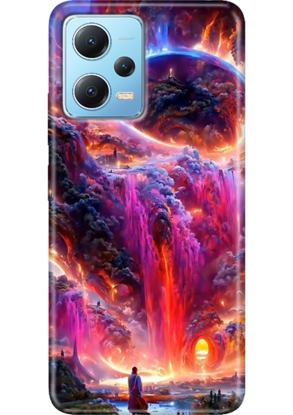 Redmi Note 12 5g Kılıf Baskılı Dokulu Kapak Silikon Gizemli Ülke