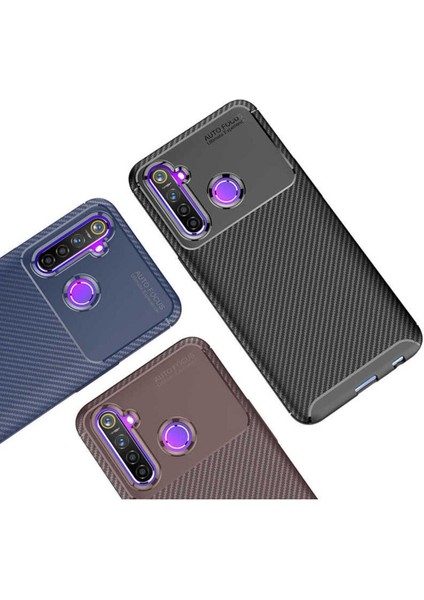 Realme C3 Uyumlu Karbon Görünümlü Premium Dayanıklı ve Ince Kılıf fırsatları