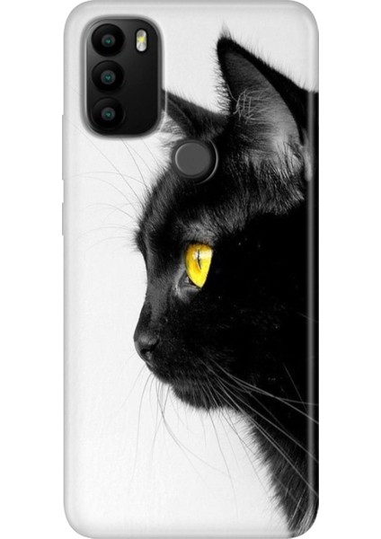 General Mobile Gm 21 Pro Kılıf Baskılı Esnek Silikon Kapak Kedi Bakışı