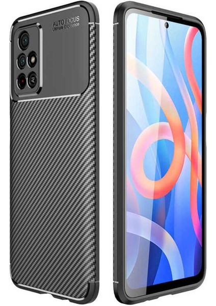 Xiaomi Redmi Note 11T 5g Uyumlu Karbon Görünümlü Premium Dayanıklı ve Ince Kılıf