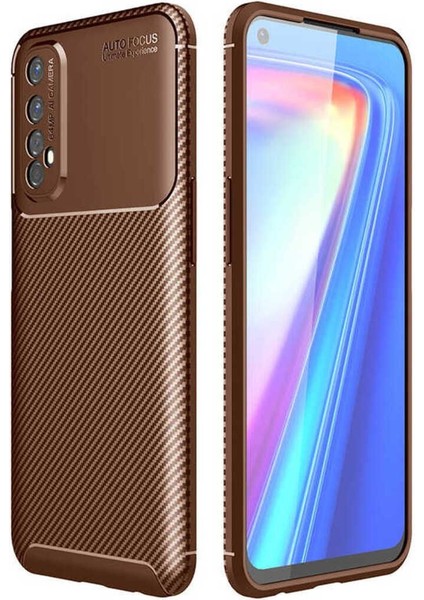 Realme 7 Uyumlu Karbon Görünümlü Premium Dayanıklı ve Ince Kılıf fiyatları