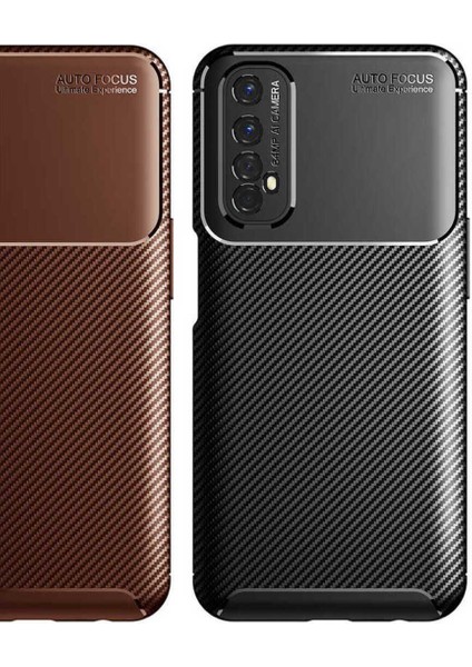 Realme 7 Uyumlu Karbon Görünümlü Premium Dayanıklı ve Ince Kılıf indirimleri