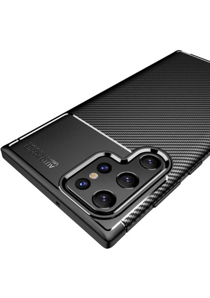 Samsung Galaxy S22 Ultra Uyumlu Karbon Görünümlü Premium Dayanıklı ve Ince Kılıf modelleri