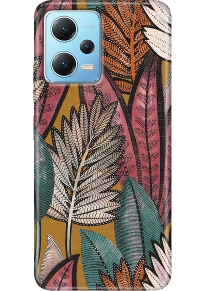 Xiaomi Redmi Note 12 4g Kılıf Desenli Design Silikon Yapraklar