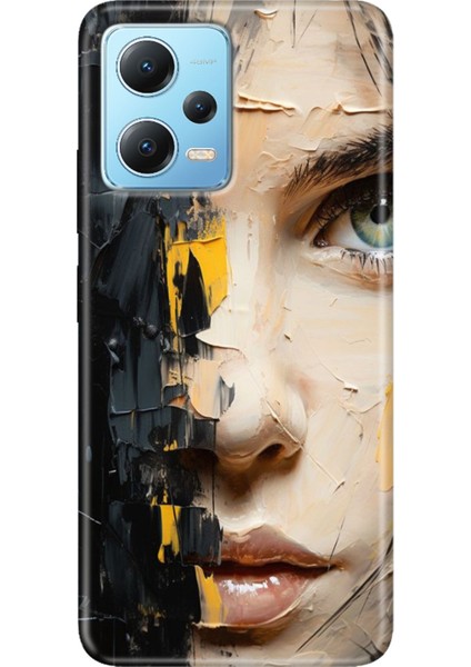 Redmi Note 12 5g Kılıf Baskılı Dokulu Kapak Silikon Beauty