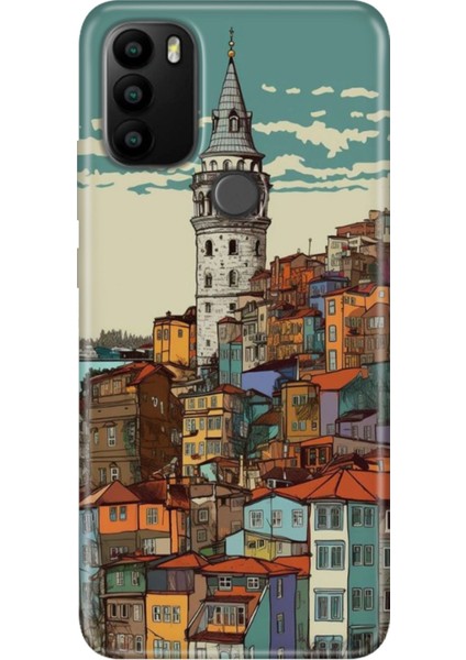 General Mobile Gm 21 Pro Kılıf Baskılı Esnek Silikon Kapak Galata