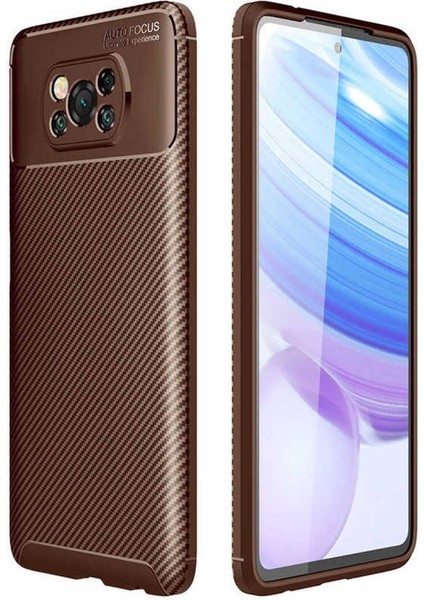 Xiaomi Poco X3 Uyumlu Karbon Görünümlü Premium Dayanıklı ve Ince Kılıf fiyatları