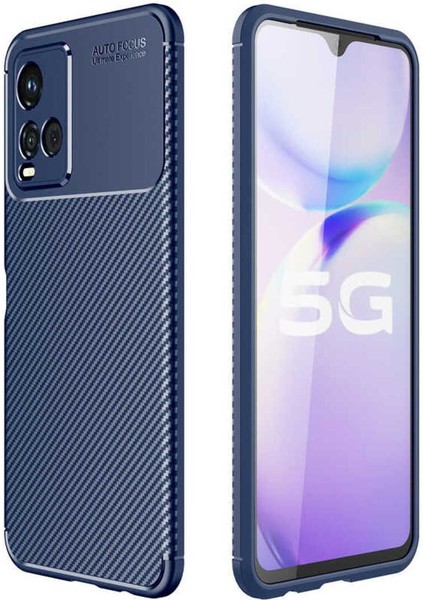 Vivo Y21S Uyumlu Karbon Görünümlü Premium Dayanıklı ve Ince Kılıf