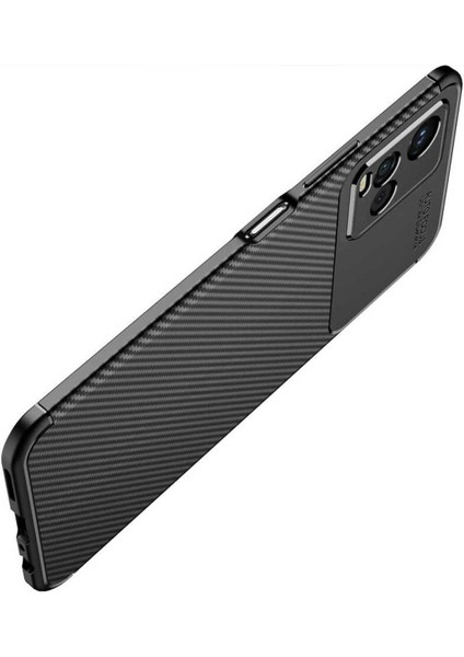 Vivo Y21S Uyumlu Karbon Görünümlü Premium Dayanıklı ve Ince Kılıf modelleri