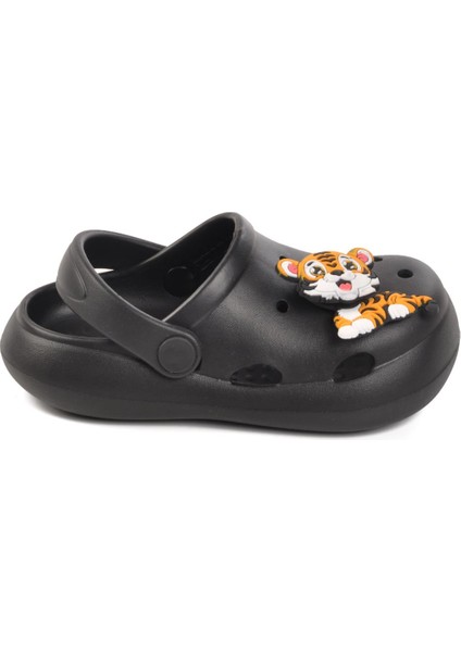 Siyah Kız Çocuk Sabo Terlik Yumurcak P modelleri