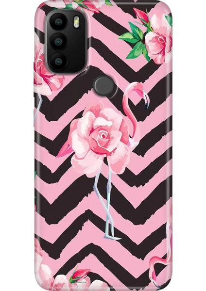 General Mobile Gm 21 Pro Kılıf Baskılı Esnek Silikon Kapak Flamingo