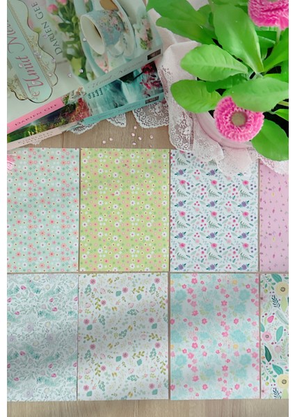 Sooprınt Soft Flowers Çıkartma Scrapbook/bullet Journal / Defter / Ajanda //planner/ Koleksiyonu