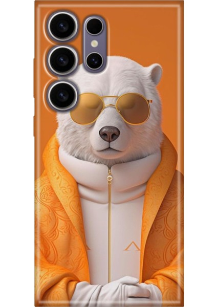 Samsung Galaxy S24 Ultra Kılıf Renkli Esnek Silikon Stil Bear