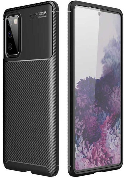 Samsung Galaxy S20 Fe Uyumlu Karbon Görünümlü Premium Dayanıklı ve Ince Kılıf