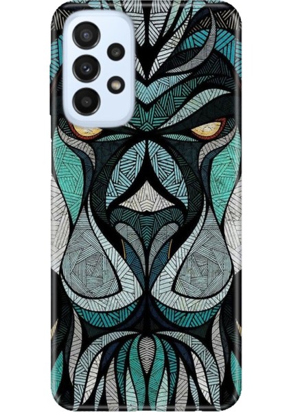 Samsung Galaxy A23 Kılıf A23 Silikon Tasarım Stok Lion Mandala
