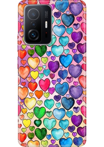 Xiaomi Mi 11T - 11T Pro Kılıf Desenli Design Silikon Kalp Çizim