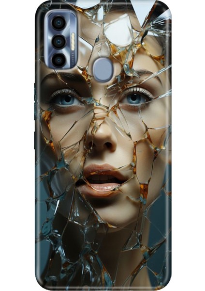 Spark 7 Pro Kılıf Renkli SPARK7PRO Silikon Cam Kırığı