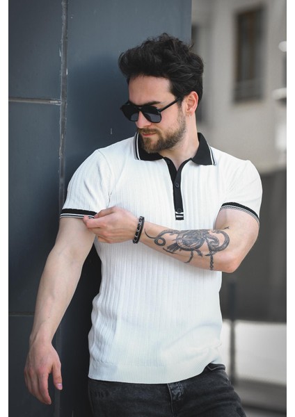 Ferruc Çizgili Likralı Slim Fit Renkli Polo Yaka Örme Erkek Triko Tshirt fiyatları