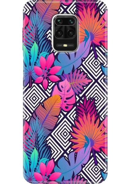 Xiaomi Redmi Note 9 Pro - 9s Kılıf Renkli Esnek Silikon Botanik