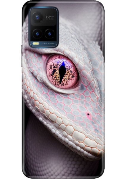 Vivo Y21S Uyumlu Kapak Kılıf Desenli Kapak Renkli Tpu Uv Dişi Cobra