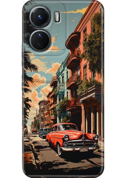 Vivo Y16 Kılıf Desenli Silikon Ermer Teknoloji Kapak Küba