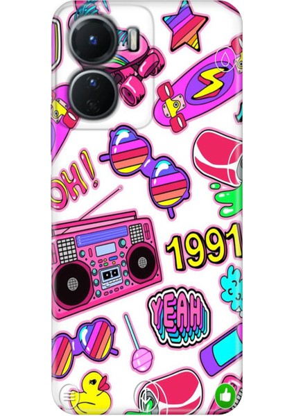 Vivo Y16 Kılıf Desenli Silikon Ermer Teknoloji Kapak 90'lar