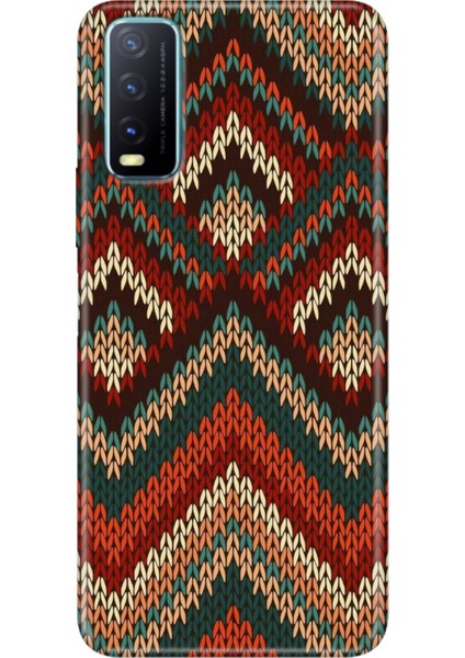 Vivo Y20 Y20S Y11S Uyumlu Kapak Kılıf Desenli Kapak Renkli Tpu Uv Zikzak