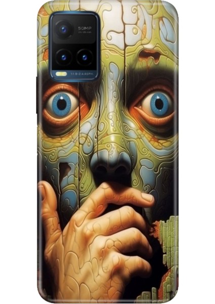 Vivo Y21S Uyumlu Kapak Kılıf Desenli Kapak Renkli Tpu Uv Iluzyon