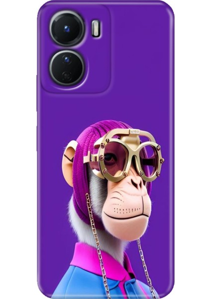 Vivo Y16 Kılıf Desenli Silikon Ermer Teknoloji Kapak Monkey