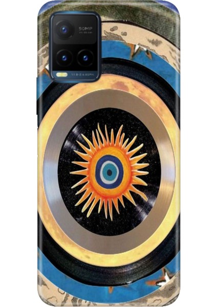 Vivo Y21S Uyumlu Kapak Kılıf Desenli Kapak Renkli Tpu Uv Nazar