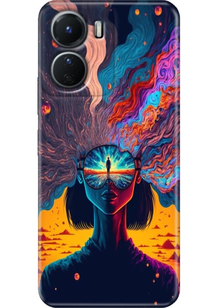 Vivo Y16 Kılıf Desenli Silikon Ermer Teknoloji Kapak Girdap