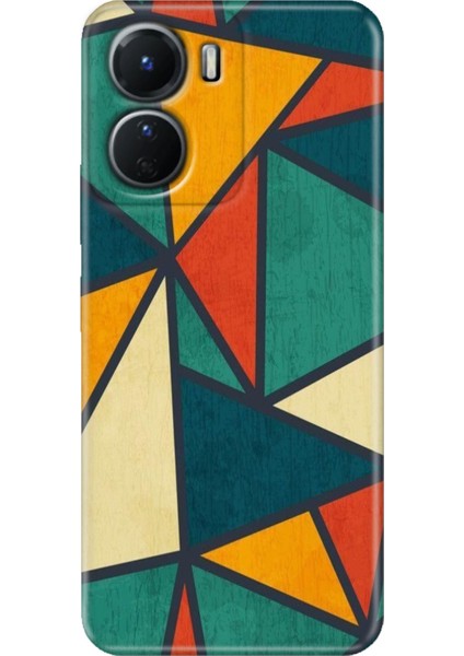 Vivo Y16 Kılıf Desenli Silikon Ermer Teknoloji Kapak Wall