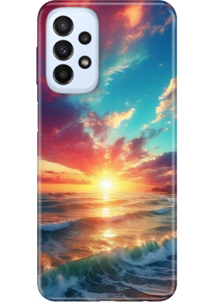 Samsung Galaxy A23 Kılıf A23 Silikon Tasarım Stok Okyanus