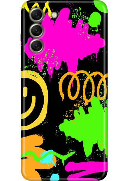 Samsung Galaxy S21 Fe Kılıf Desenli Kapak Renkli Tpu Uv Smile
