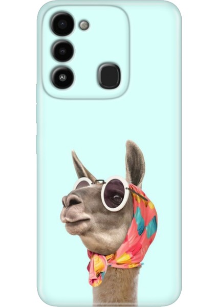 Spark 8c Kılıf Renkli Temalı Tecno 8c Silikon Deve