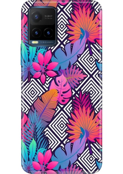 Vivo Y21S Uyumlu Kapak Kılıf Desenli Kapak Renkli Tpu Uv Botanik