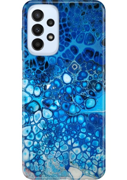 Samsung Galaxy A23 Kılıf A23 Silikon Tasarım Stok Derin Mavi