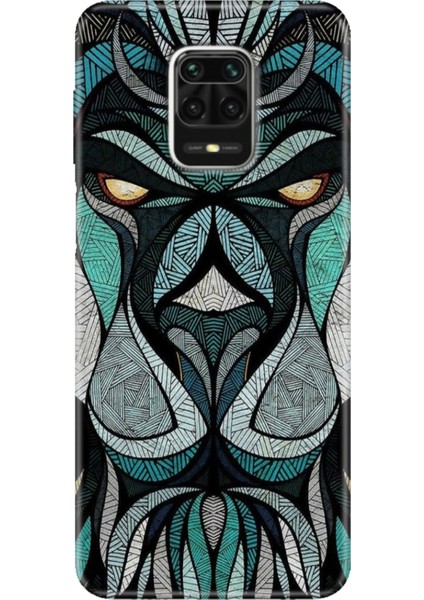 Xiaomi Redmi Note 9 Pro - 9s Kılıf Renkli Esnek Silikon Lion Mandala