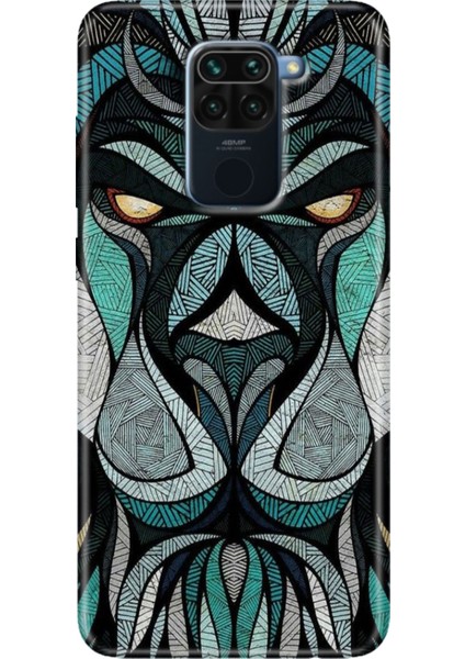 Xiaomi Redmi Note 9 6.53" Kılıf Desenli Tasarım Silikon Lion Mandala