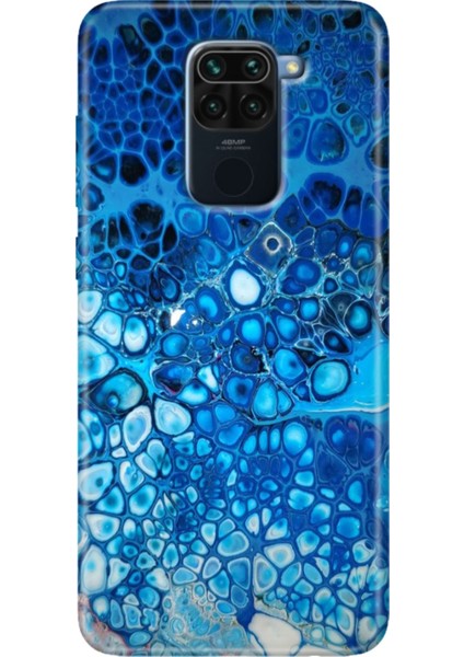 Xiaomi Redmi Note 9 6.53" Kılıf Desenli Tasarım Silikon Derin Mavi
