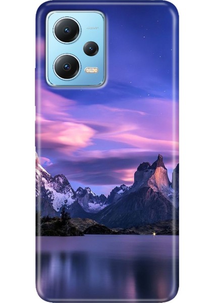 Redmi Note 12 5g Kılıf Baskılı Dokulu Kapak Silikon Kuzey