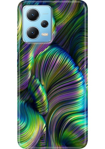Redmi Note 12 5g Kılıf Baskılı Dokulu Kapak Silikon Holographic