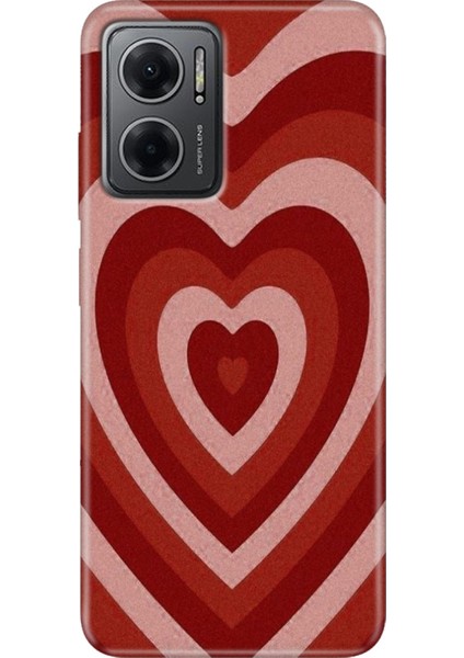 Xiaomi Redmi Note 11E Kılıf Desenli Design Silikon Mat Kalp