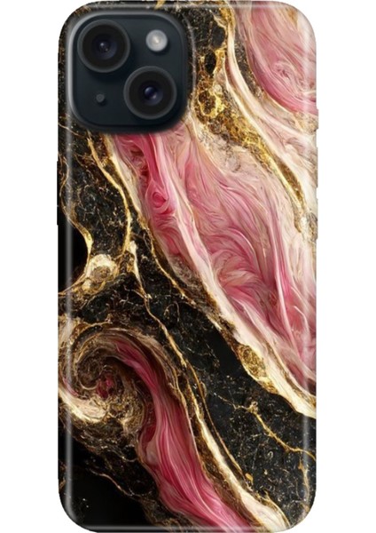 iPhone 13 - 14 Kılıf Desenli Kapak Renkli Tpu Uv Seattle Mermer