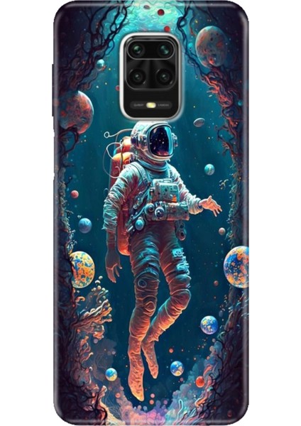 Xiaomi Redmi Note 9 Pro - 9s Kılıf Renkli Esnek Silikon Astronot